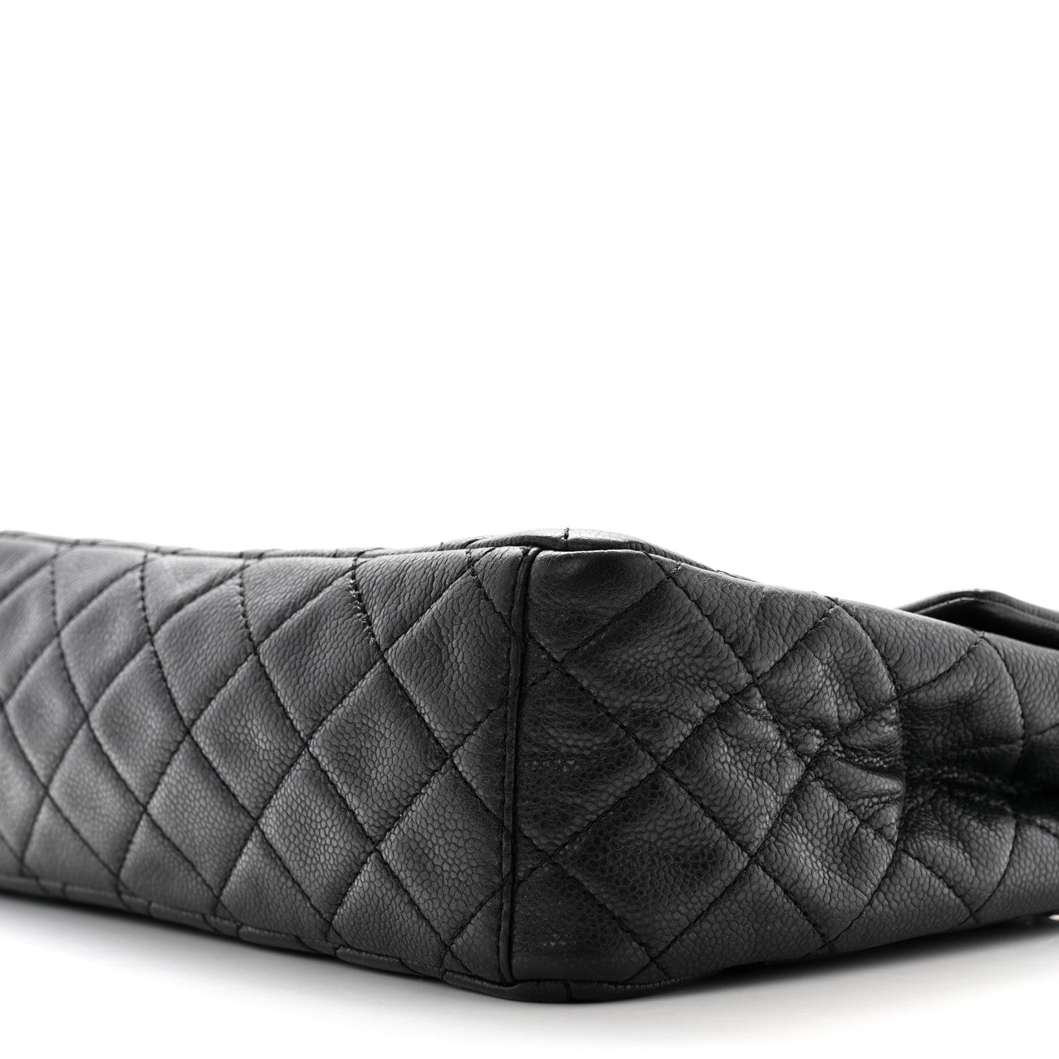 Chanel Washed Caviar Quilted Maxi Single Flap Black 10 of 10