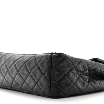 Chanel Washed Caviar Quilted Maxi Single Flap Black 10 of 10