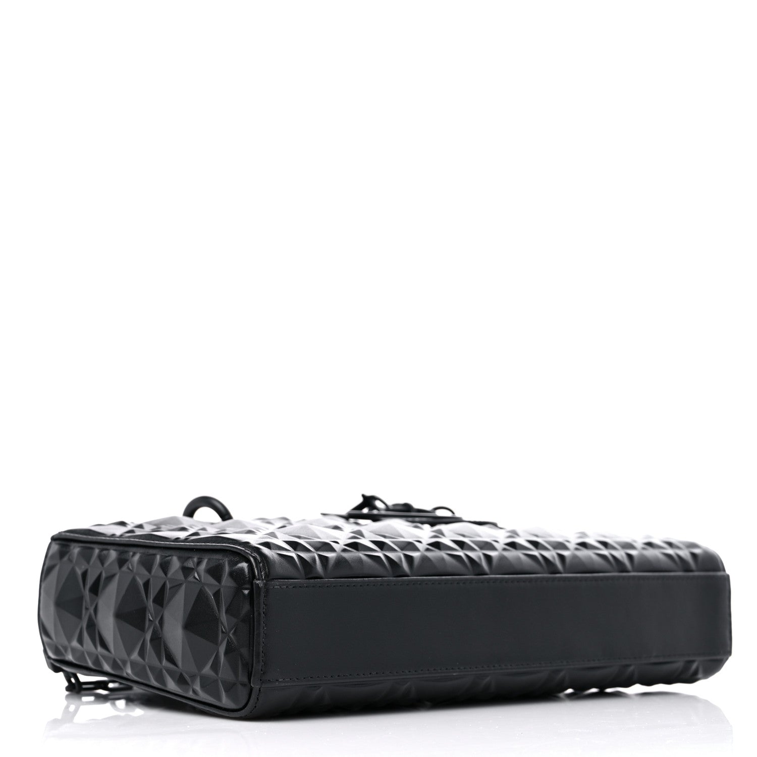 Christian Dior Calfskin Cannage Diamond Medium Lady D-Joy Black 4 of 12
