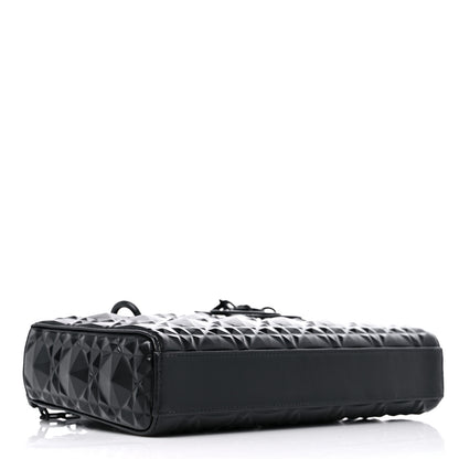 Christian Dior Calfskin Cannage Diamond Medium Lady D-Joy Black 4 of 12