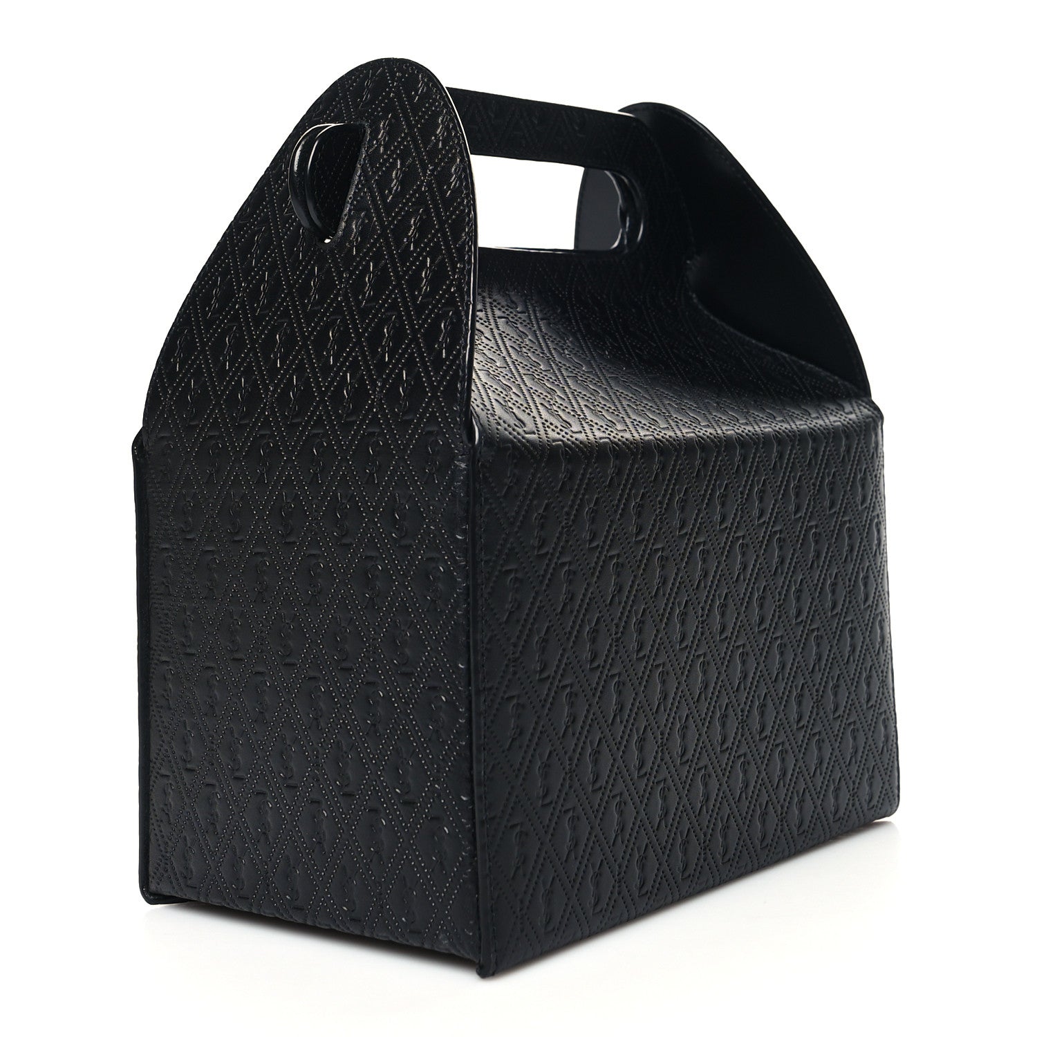 Saint Laurent Calfskin Monogram Take Away Box Black 3 of 11