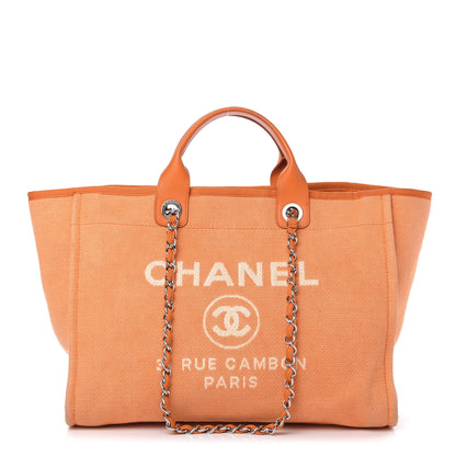 Chanel Canvas Medium Deauville Tote Orange 1 of 11