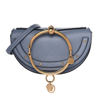 Chloe Calfskin Small Nile Bracelet Minaudiere Bag Washed Blue 1 of 11