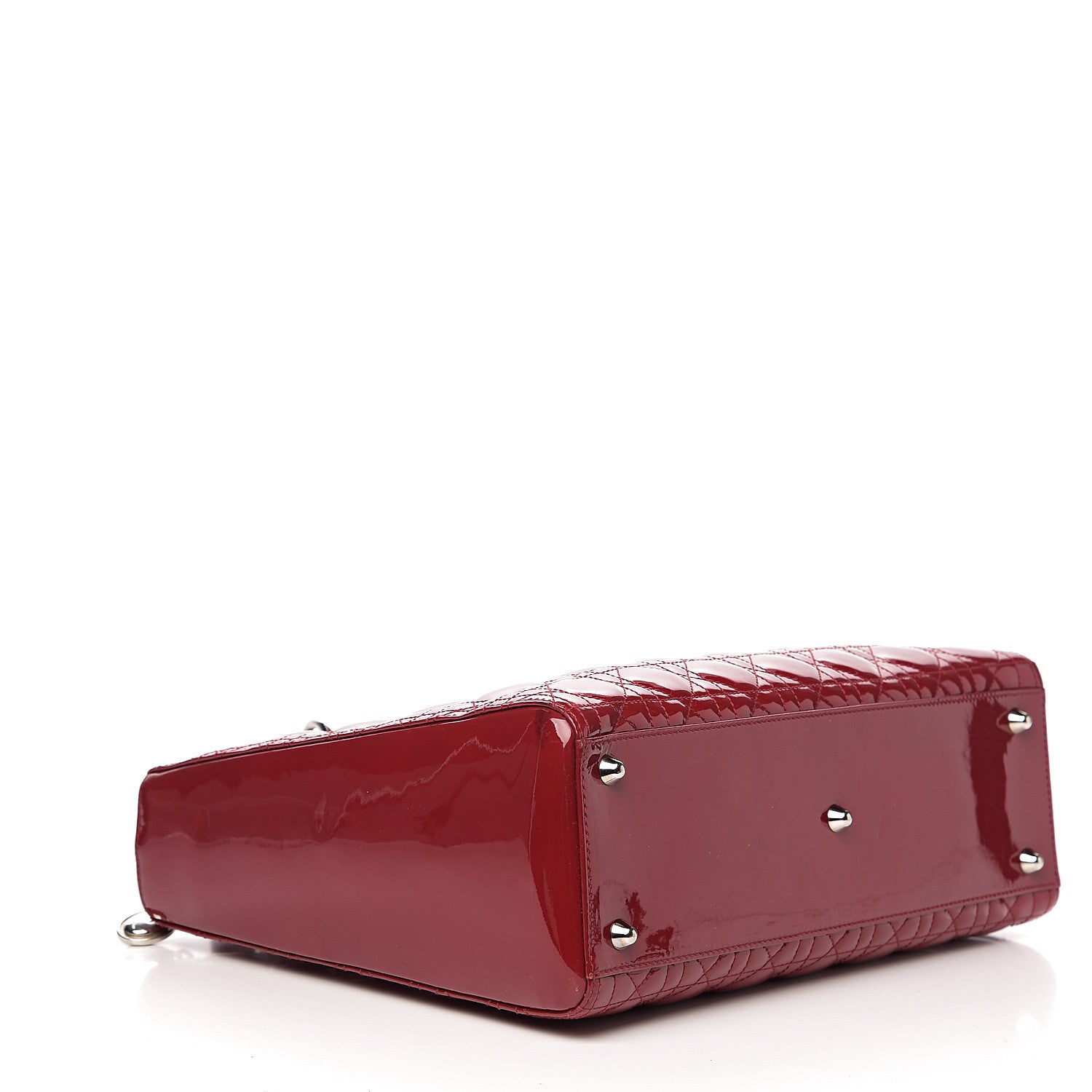 Christian Dior Patent Cannage Large Lady Dior Red 3 of 9