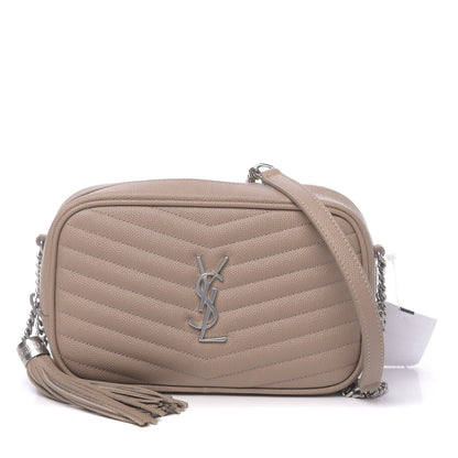 Saint Laurent Grain De Poudre Matelasse Monogram Mini Lou Camera Bag Gold Sand 1 of 10