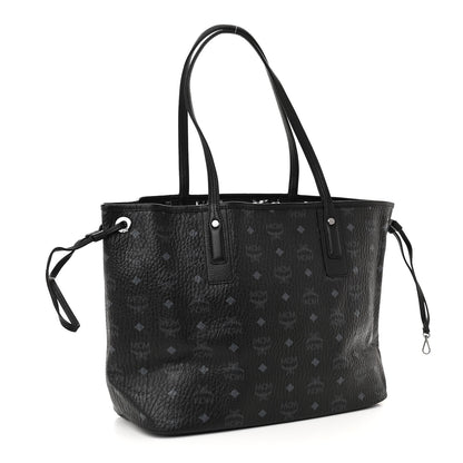 MCM Visetos Medium Liz Reversible Shopper Tote Black 3 of 16