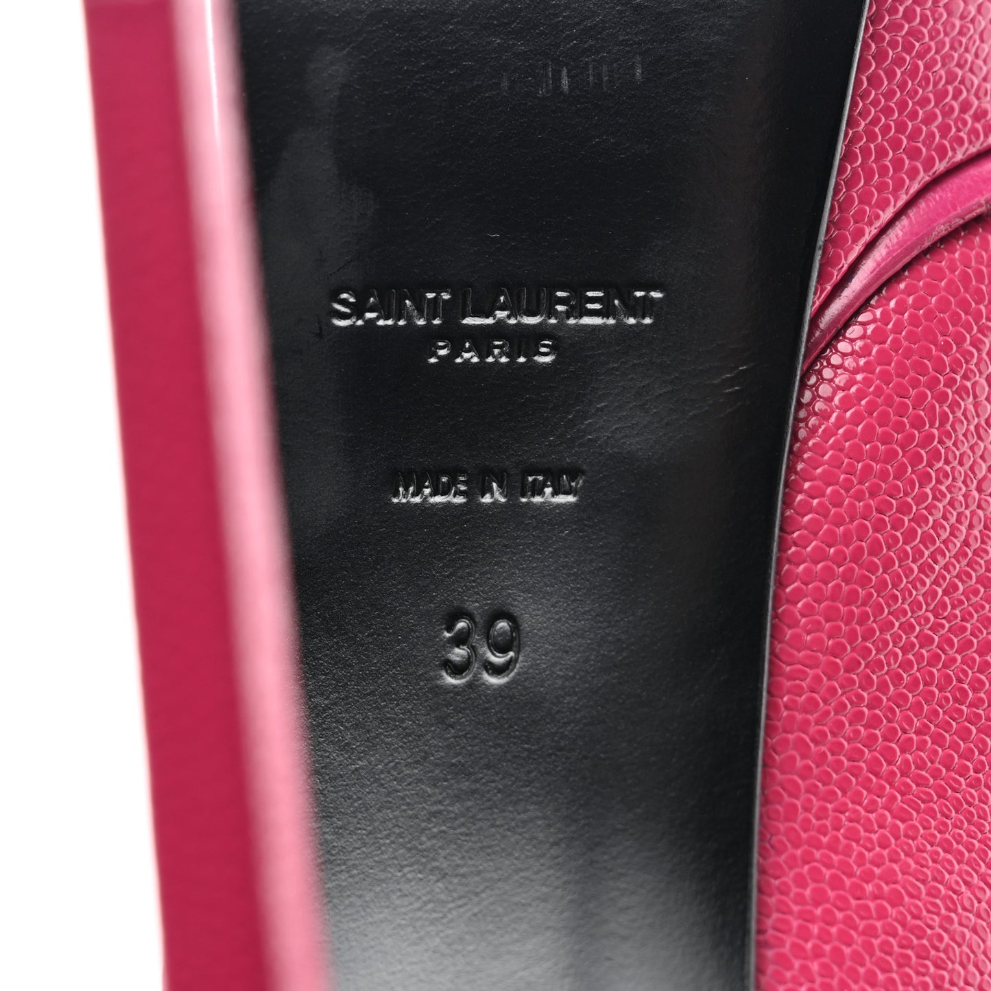 Pebbled Calfskin Janis 105 Platform Pumps 39 Fuchsia