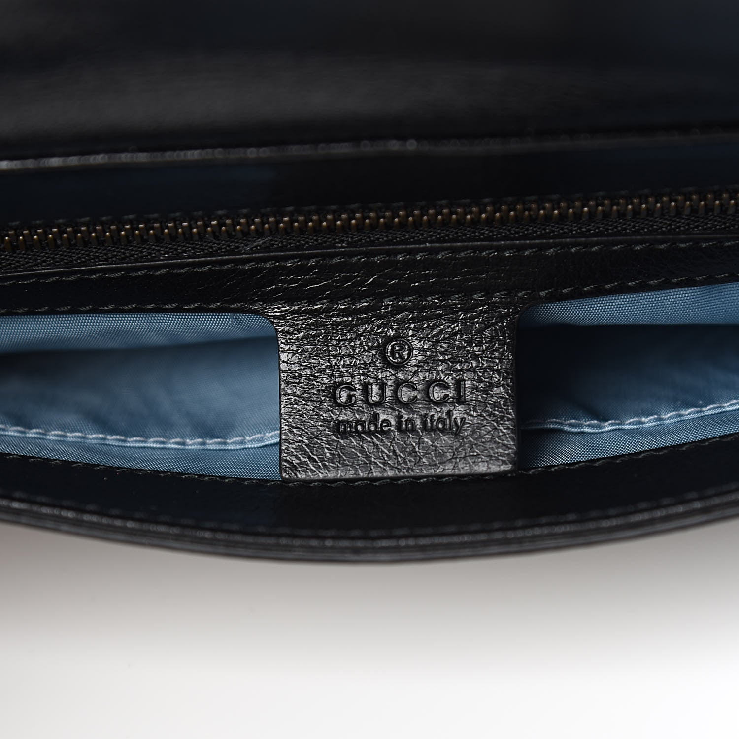 Gucci Calfskin Diagonal GG Medium Thiara Double Envelope Shoulder Bag Black White 8 of 13