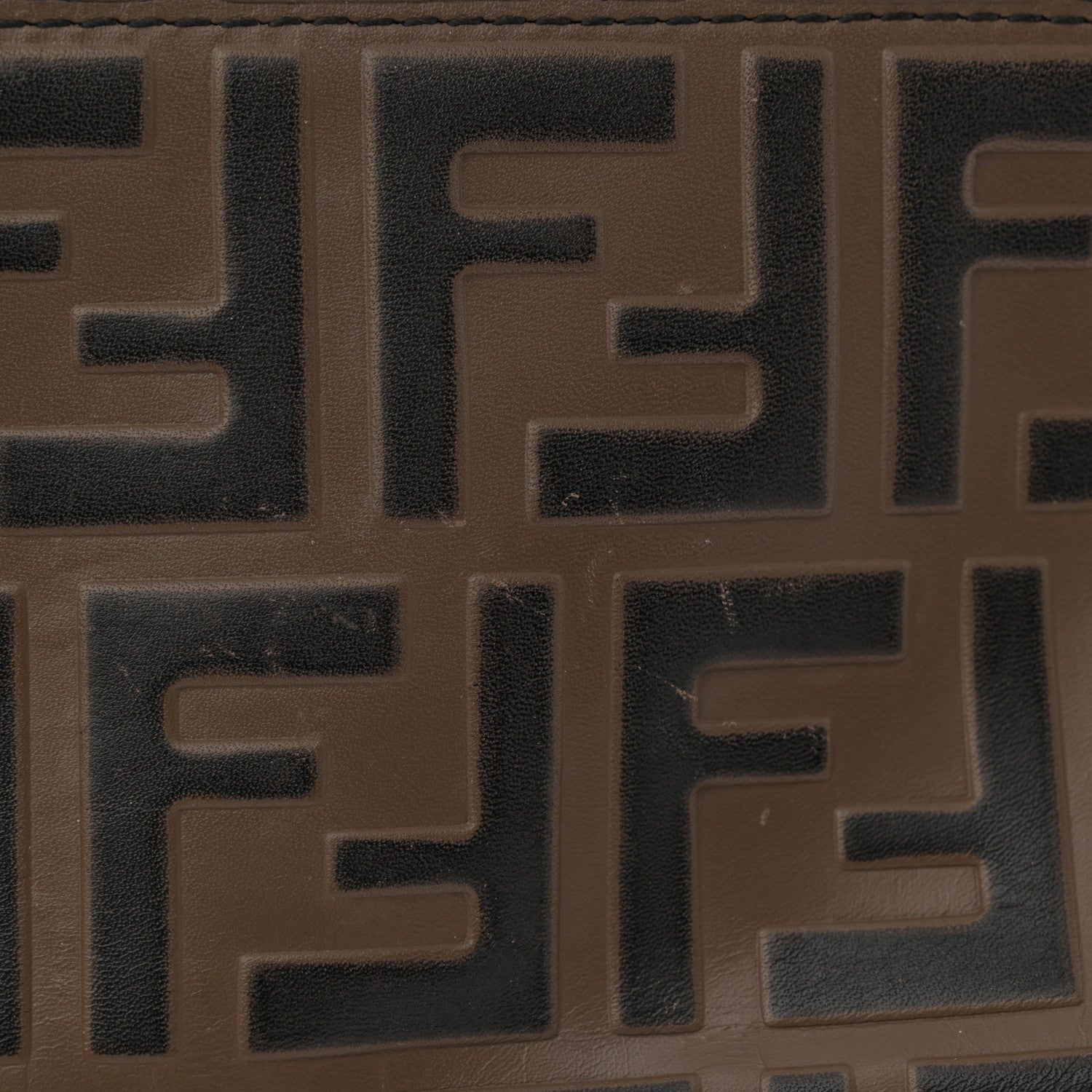 Fendi Vitello Soft F is Fendi Bi-Color FF 1974 Embossed Envelope Wallet On Chain with Pouches Maya Black 13 of 13