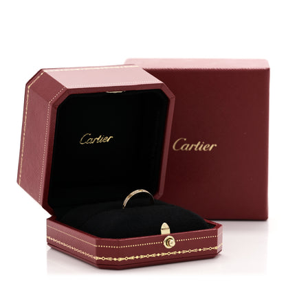 Cartier 18K Yellow Gold Diamond 2.6mm LOVE Paved Band Ring 48 4.5 5 of 5