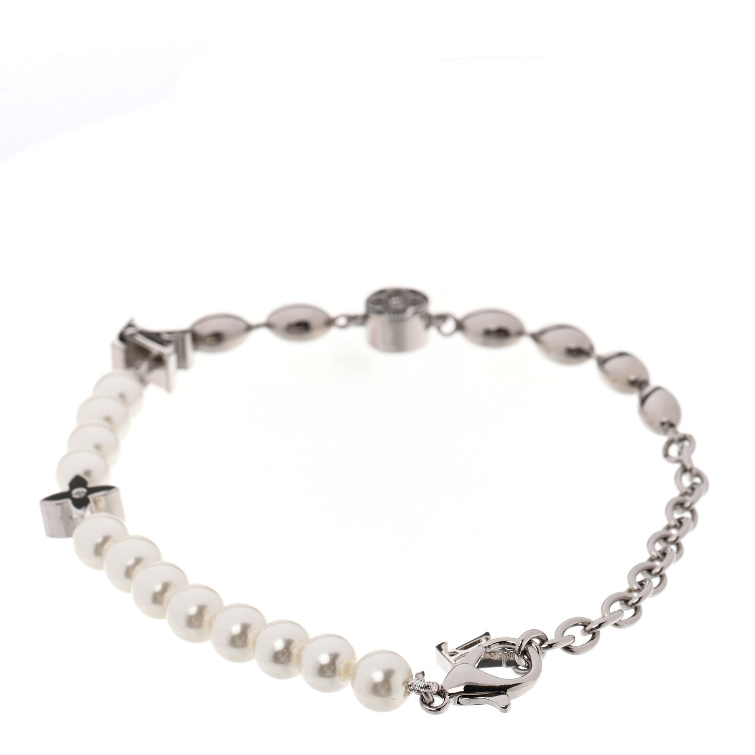 Louis Vuitton Pearls Fusion Bracelet Silver 3 of 5