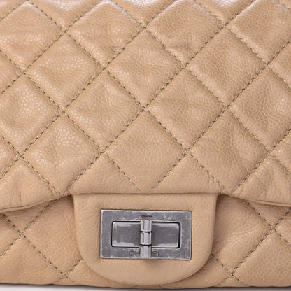 Chanel Caviar Quilted Jumbo Reissue Messenger Flap Beige 8 of 19