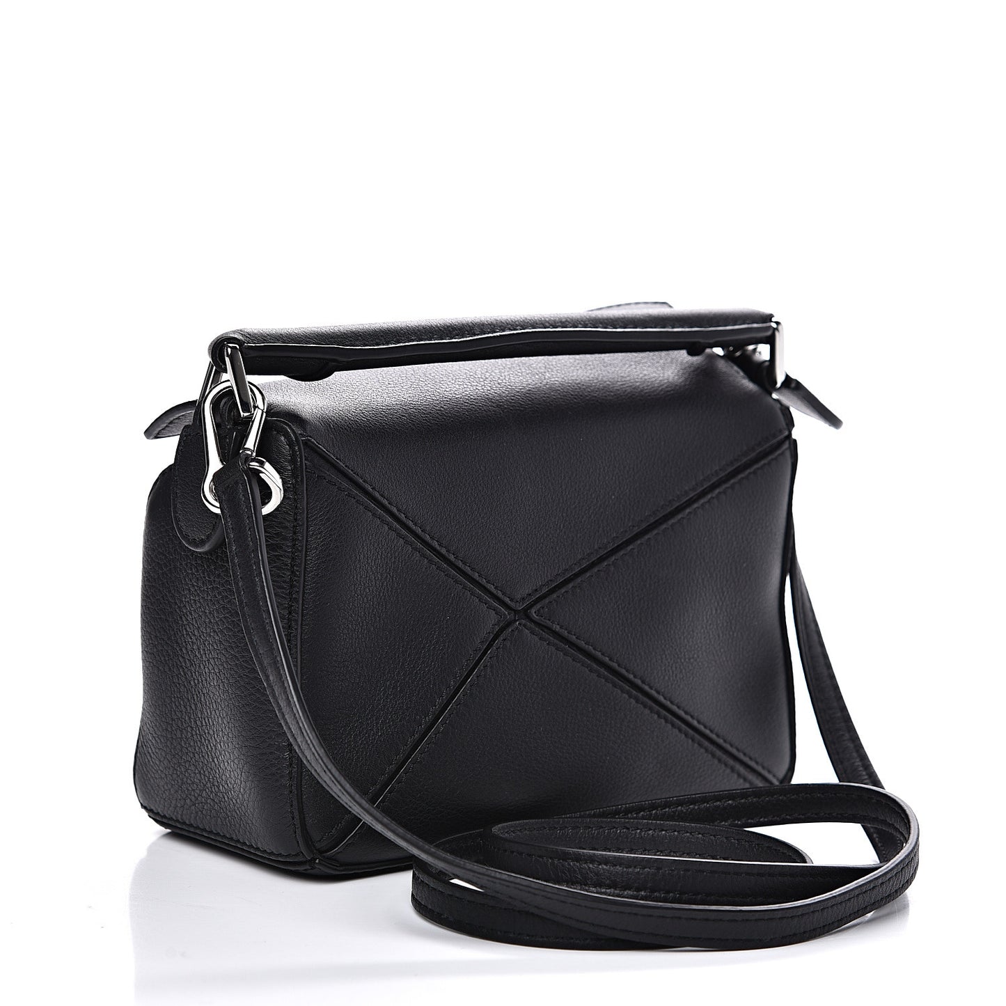Calfskin Mini Puzzle Bag Black