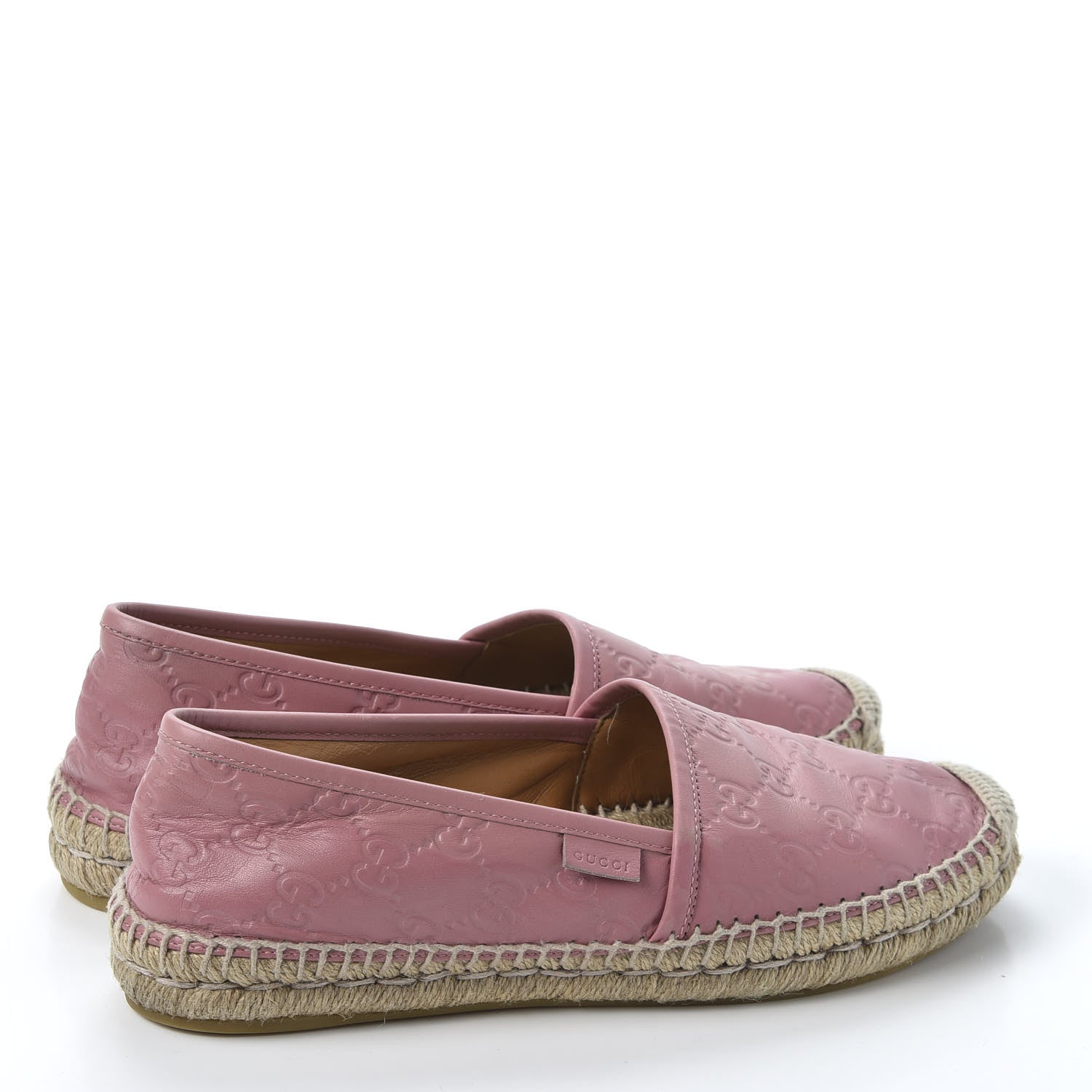 Gucci Guccissima Signature Espadrilles 37.5 Rose Baby Candy 4 of 13