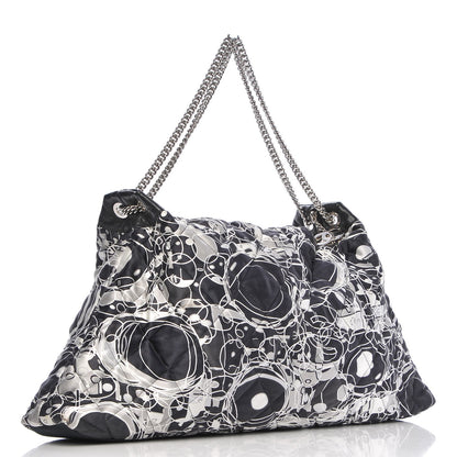 Chanel Satin Quilted Large Kaleidoscope Tote Black 3 of 8