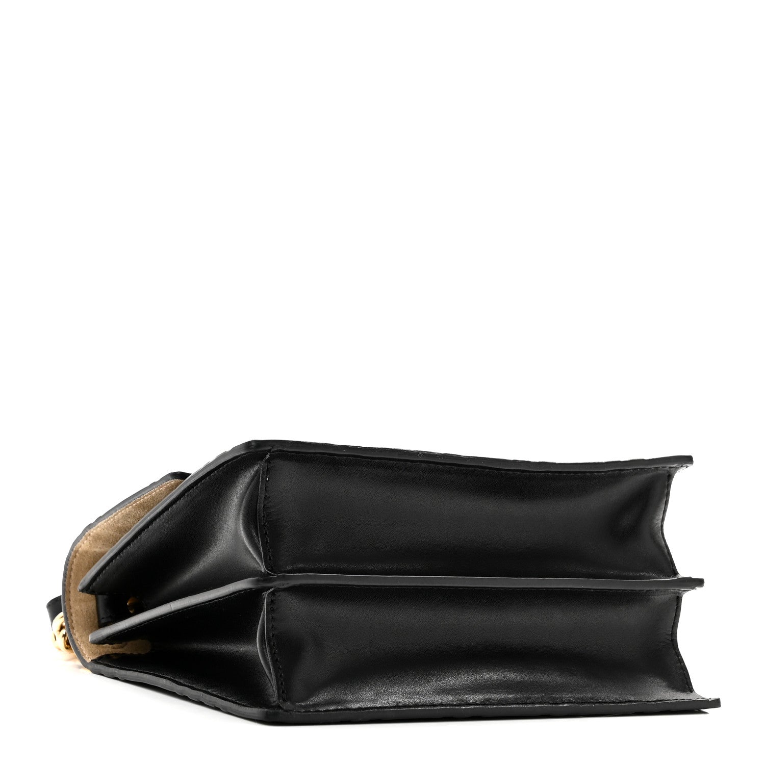 Fendi Vitello Liberty Bi-Color FF 1974 Embossed Small Kan U Shoulder Bag Maya Black 4 of 11