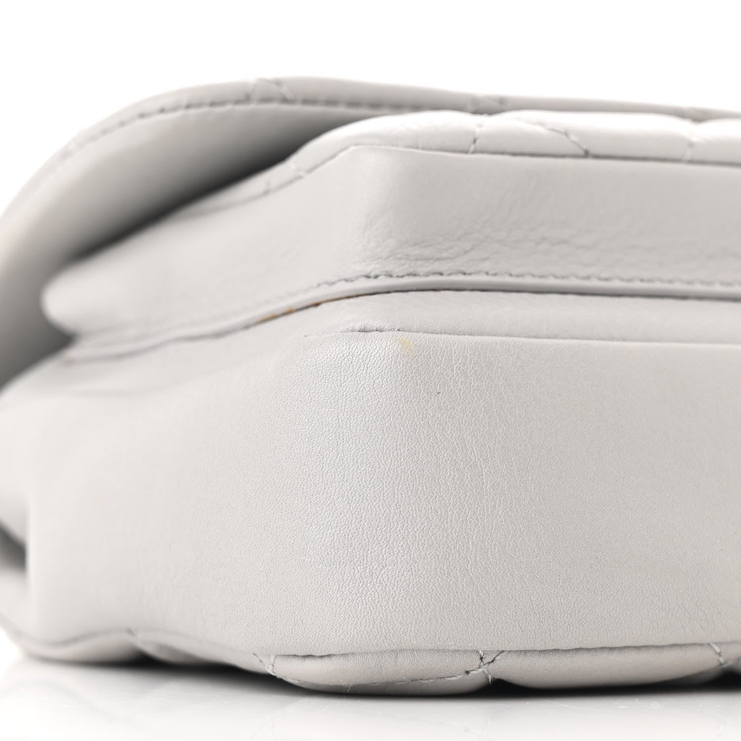 Chanel Calfskin Quilted Top Handle Flap Light Grey 9 of 10