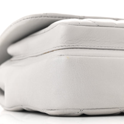 Chanel Calfskin Quilted Top Handle Flap Light Grey 9 of 10