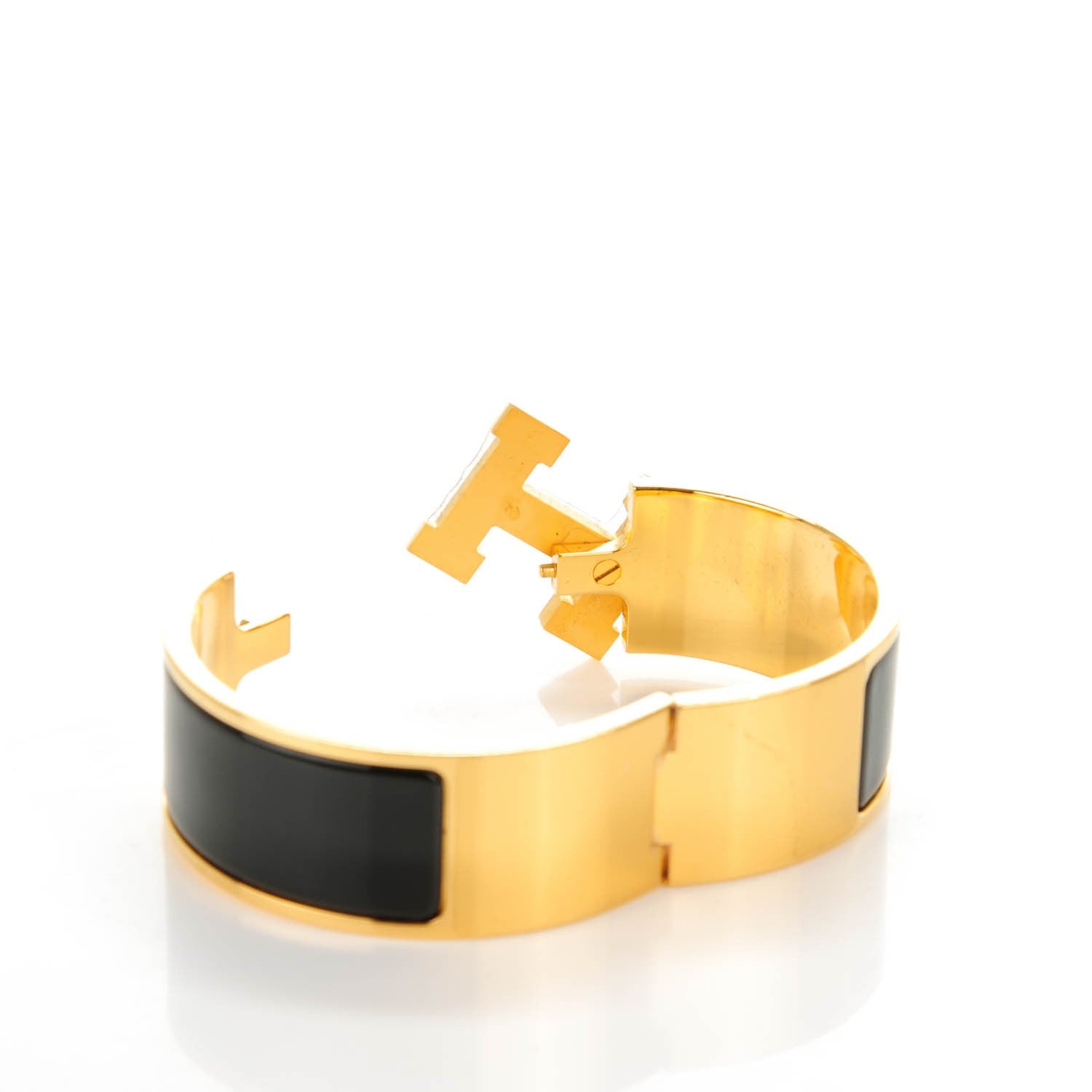 Hermes Enamel Wide Clic Clac H Bracelet PM Black 4 of 4