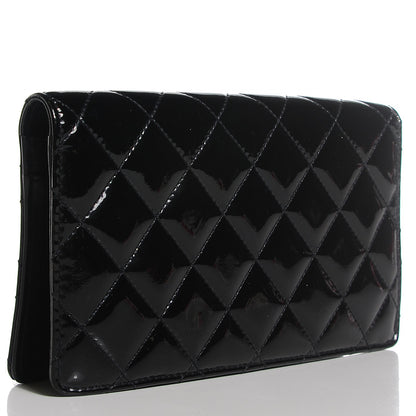 Chanel Patent Quilted Brilliant Yen Wallet Black 3 of 9