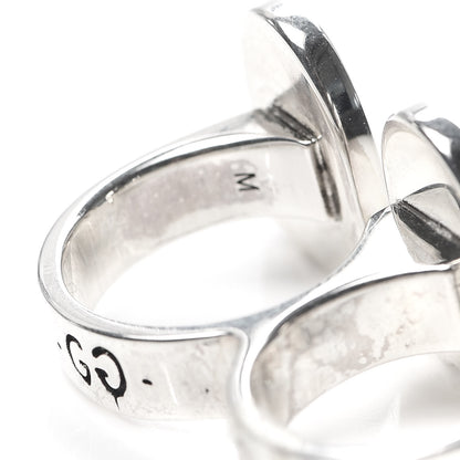 Gucci Sterling Silver GucciGhost Double Finger Ring 52 6 6 of 7