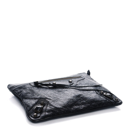 Balenciaga Agneau Classic Hardware Flat Handle Clutch Black 3 of 8