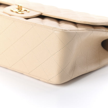 Chanel Caviar Quilted Jumbo Double Flap Beige Clair 7 of 12