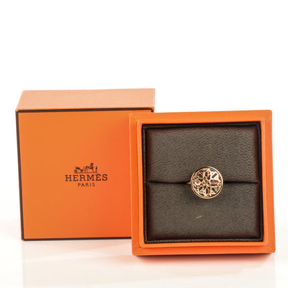 Hermes 18K Rose Gold Chaine D'Ancre Passerelle Ring 52 6 5 of 7