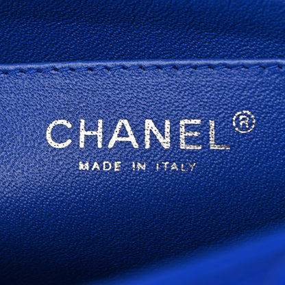 Chanel Lambskin Quilted Jumbo Single Flap Blue 6 of 13