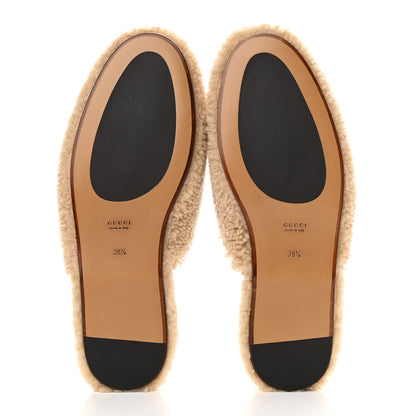 Gucci Shearling Interlocking G Womens Eileen Slippers 38.5 Butterscotch Cocoa 5 of 8