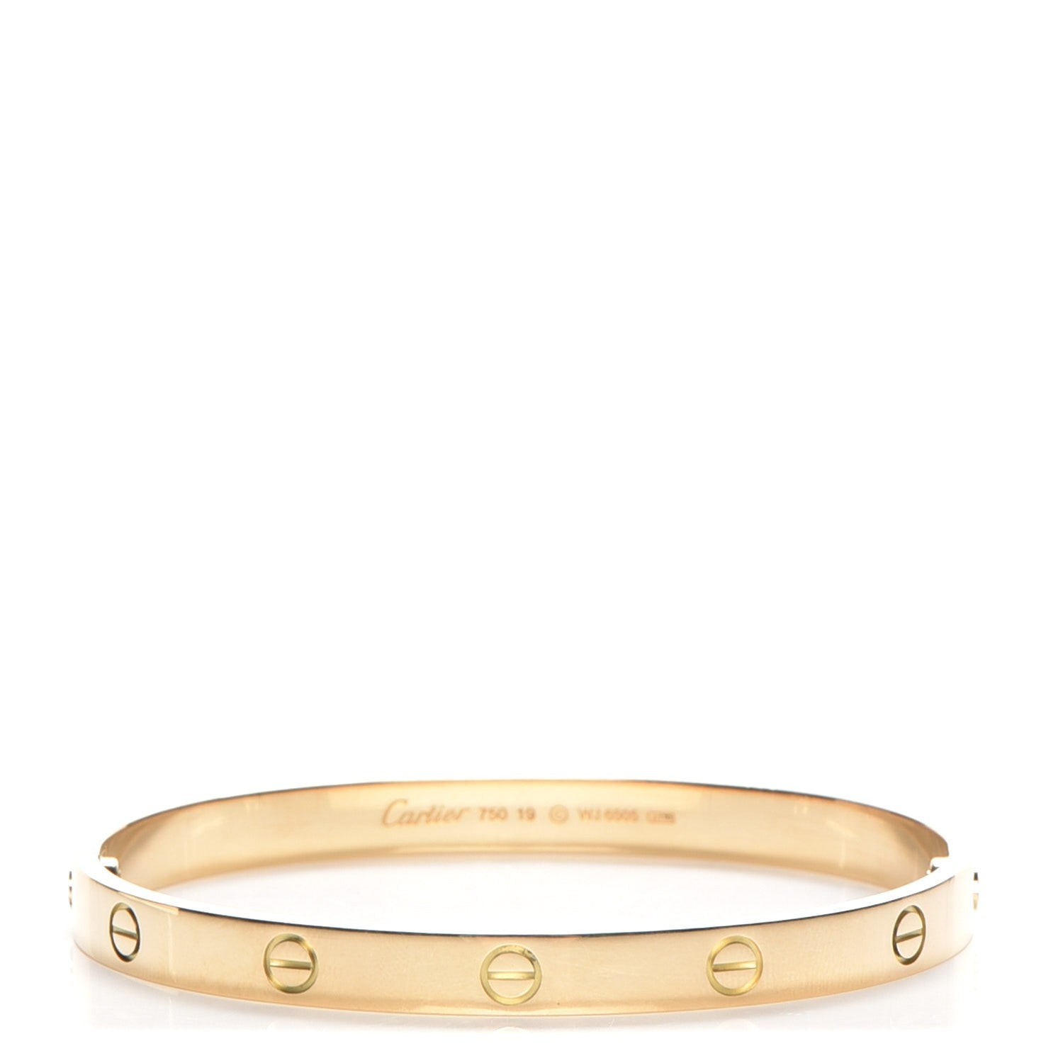Cartier 18K Yellow Gold LOVE Bracelet 19 1 of 8