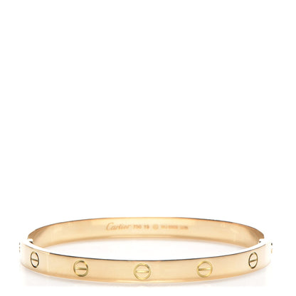 Cartier 18K Yellow Gold LOVE Bracelet 19 1 of 8
