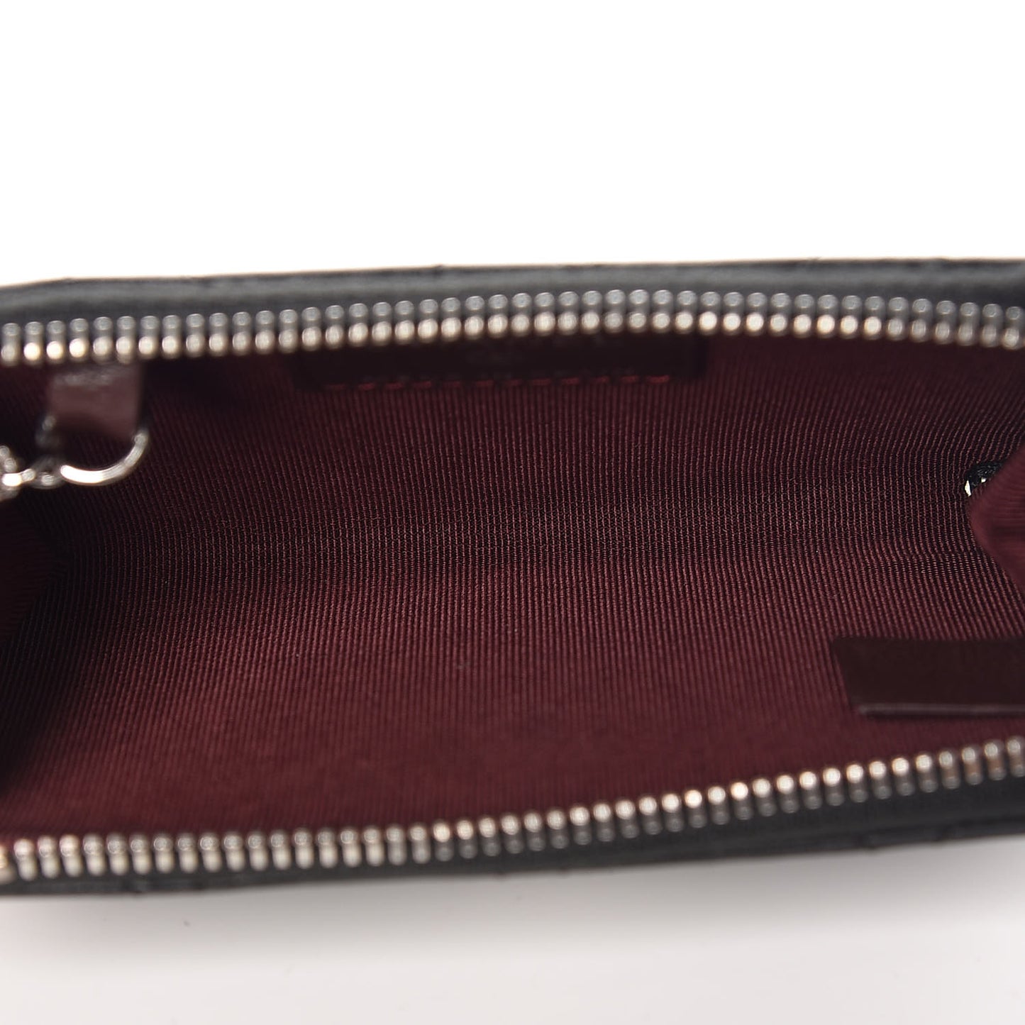 Lambskin Quilted Key Holder Case Black