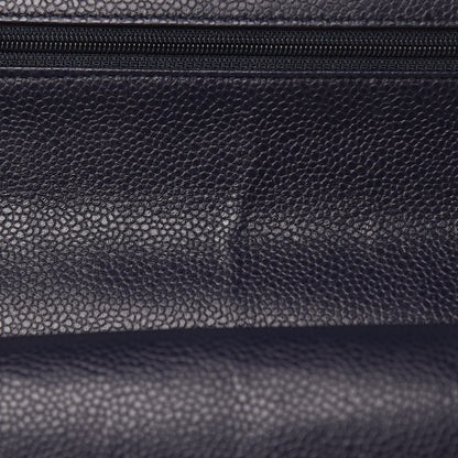 Chanel Caviar Quilted Medium Double Flap Dark Blue 13 of 18