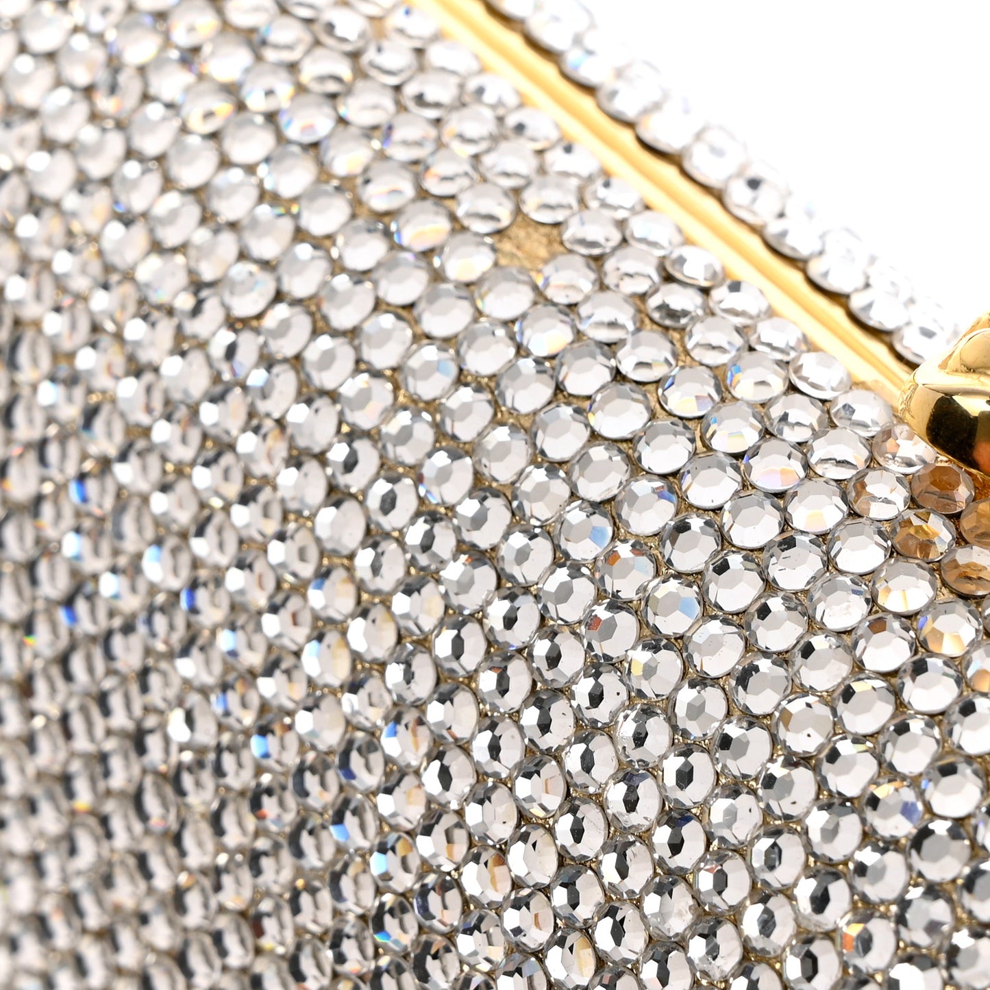Swarovski Crystal Minaudiere Clutch Gold