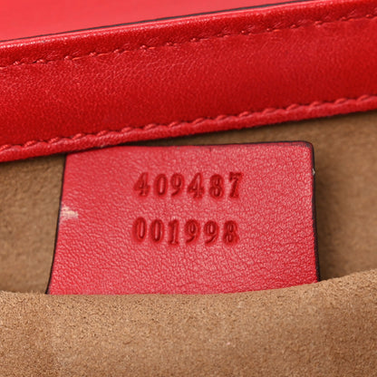 Gucci GG Supreme Monogram Calfskin Small Padlock Shoulder Bag Beige Hibiscus Red New Rosette 7 of 11