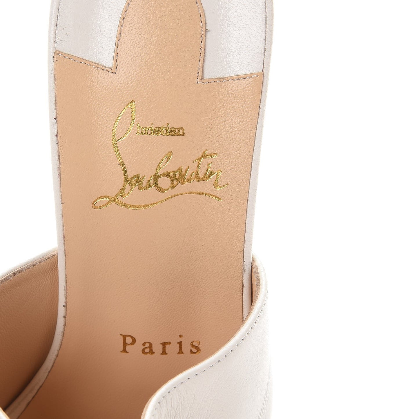 Nappa Pigamule 100 Slide Sandals 38 White