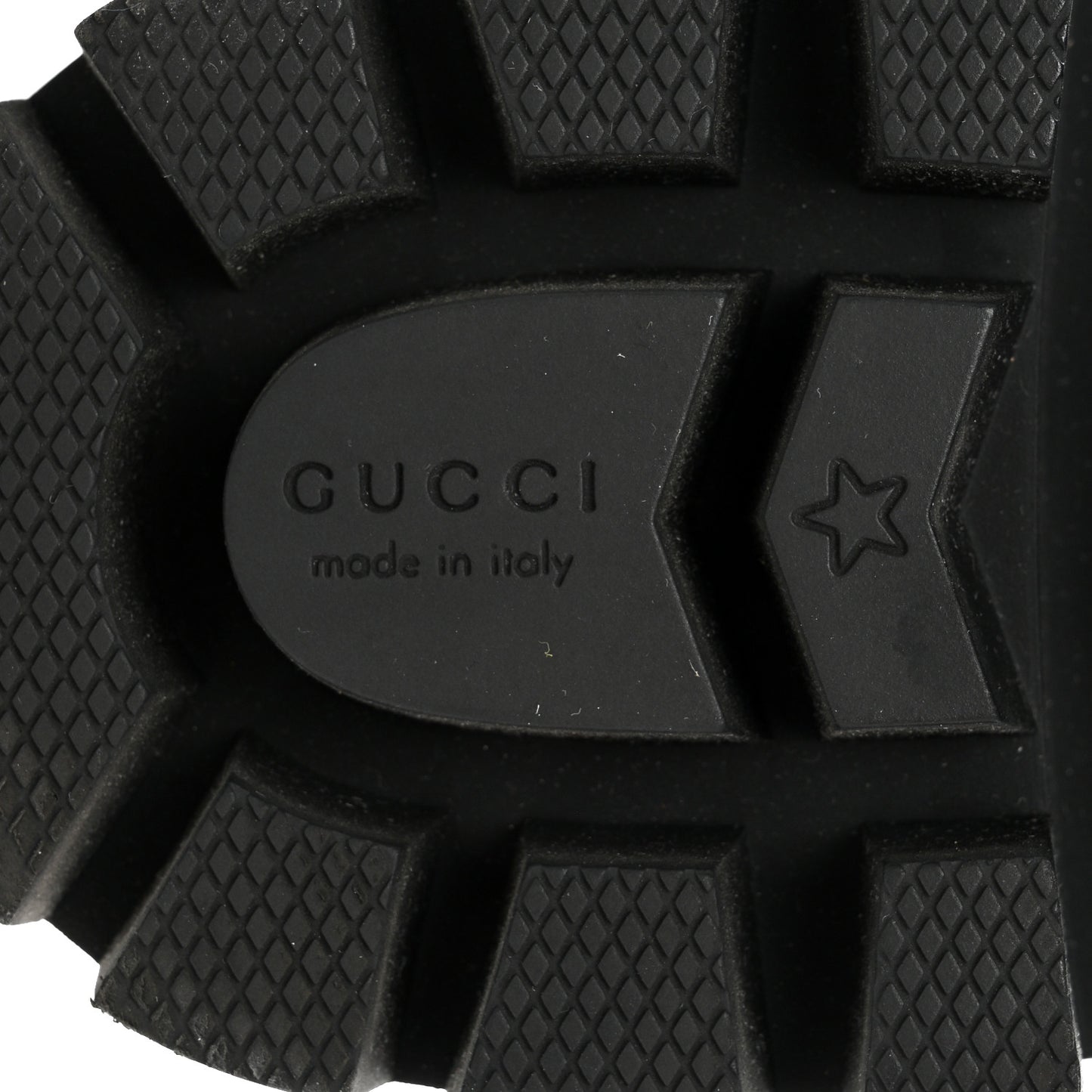 Nappa Frances GG Matelasse Platform Combat Boots 39.5 Black