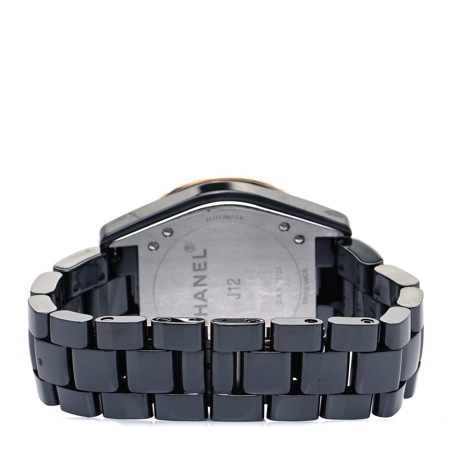 Stainless Steel 18K Yellow Gold Ceramic 38mm J12 Automatic Watch Black