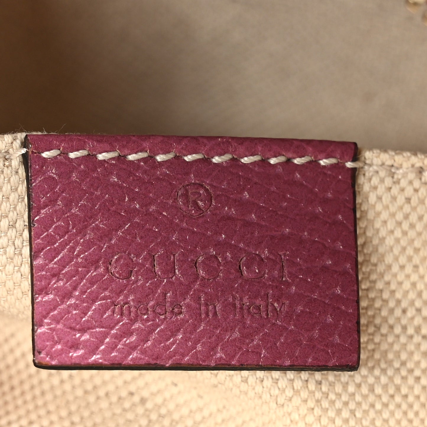 Monogram Textured Calfskin Mini Bree Messenger Bag Beige Ebony Peonia Flower