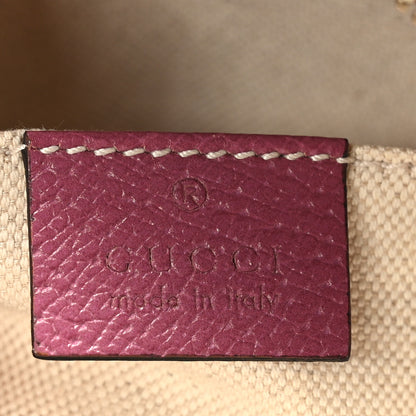 Gucci Monogram Textured Calfskin Mini Bree Messenger Bag Beige Ebony Peonia Flower 6 of 9