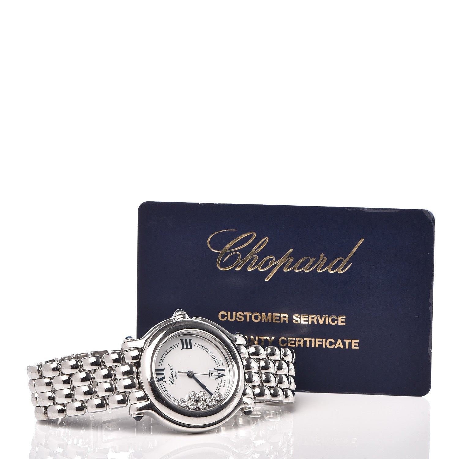 Chopard Stainless Steel 7 Diamond 32mm Happy Sport Quartz Watch 7 of 7