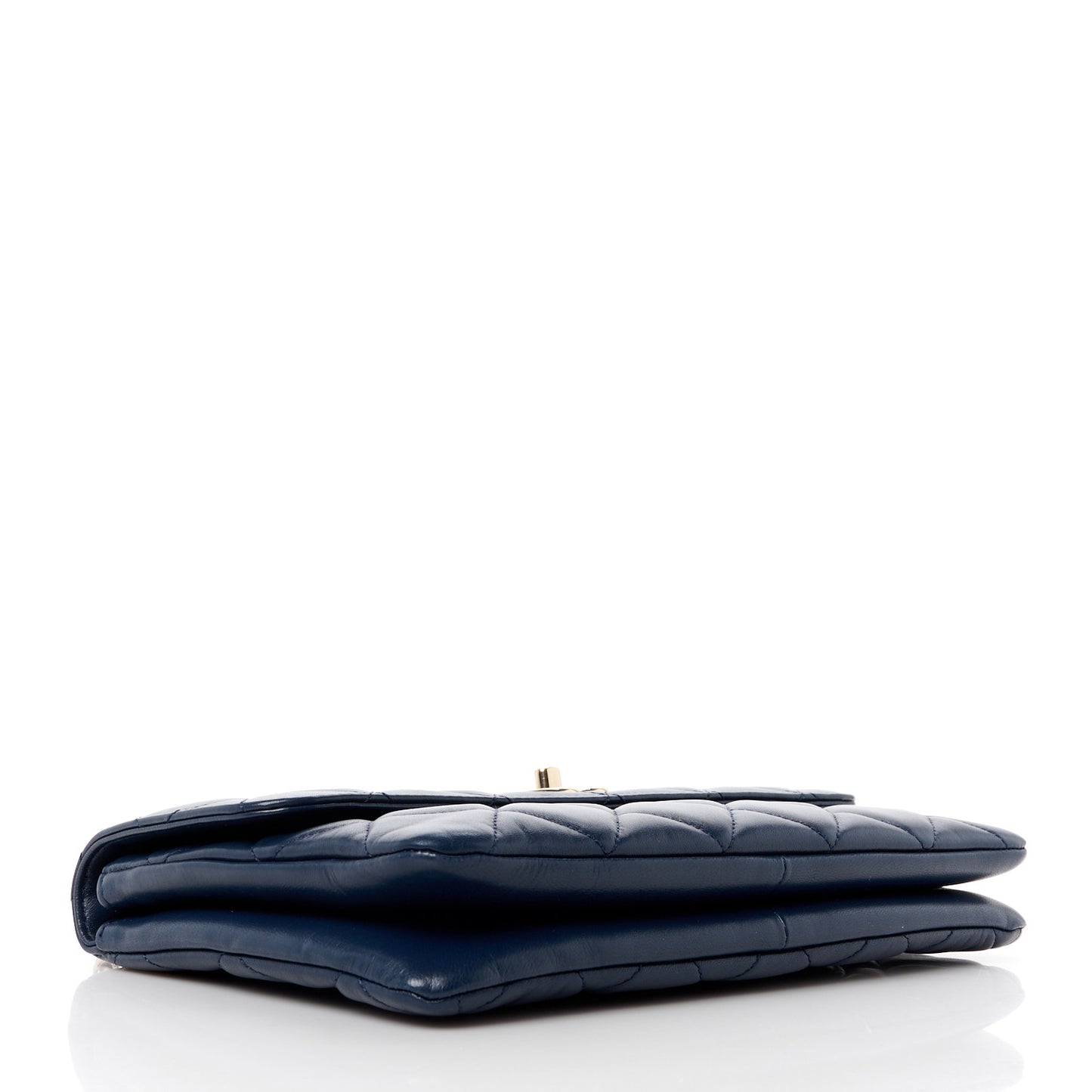 Lambskin Quilted Medium Trendy CC Flap Navy Blue