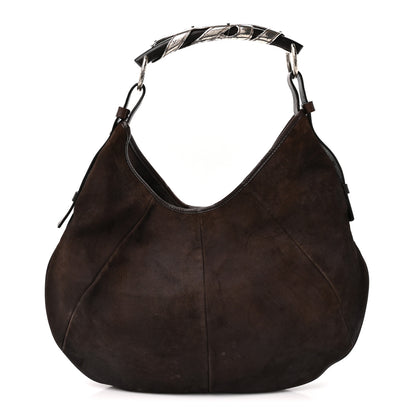 Saint Laurent Suede Mombasa Hobo Brown 1 of 12