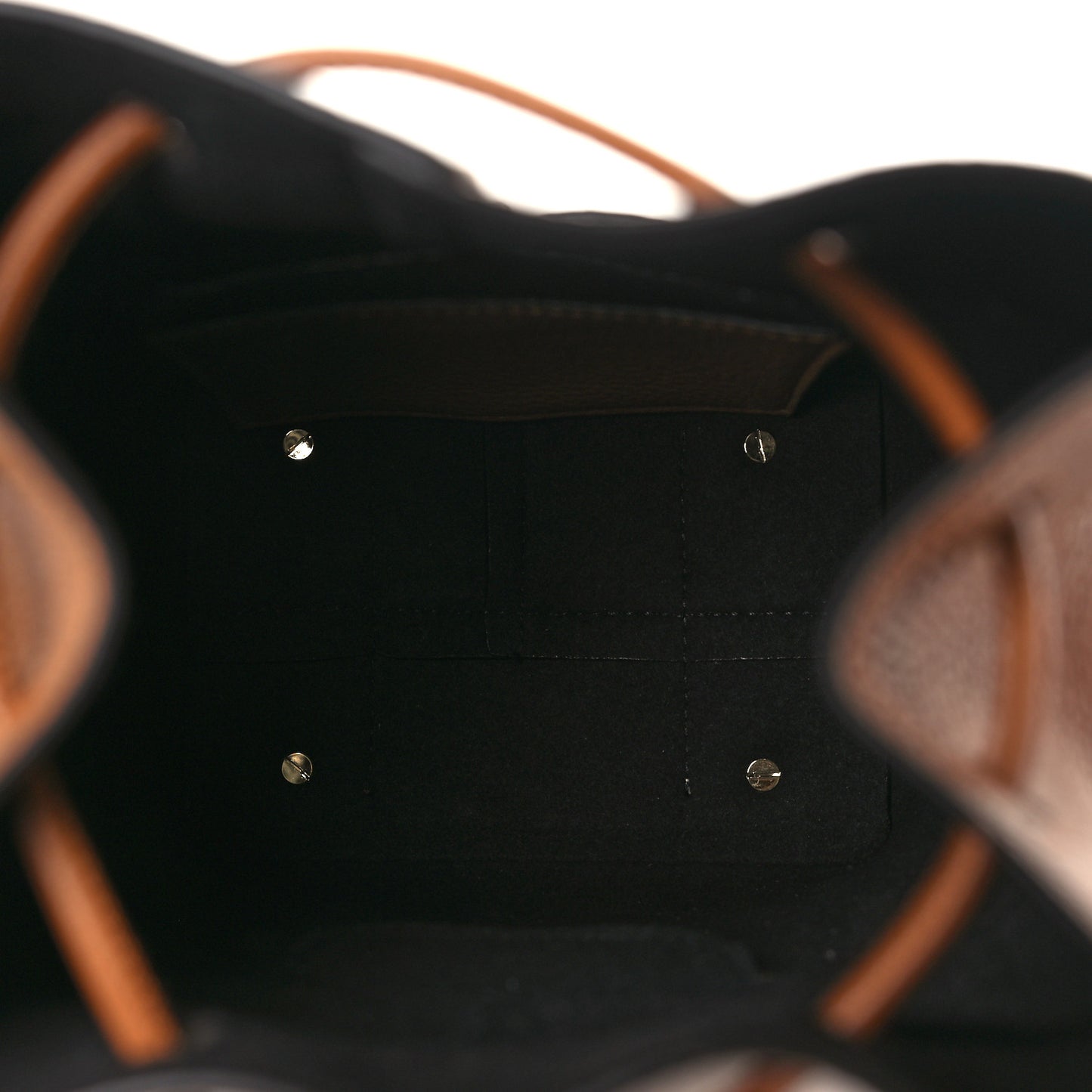 Grained Calfskin Mini Gancino Bucket Bag Sella