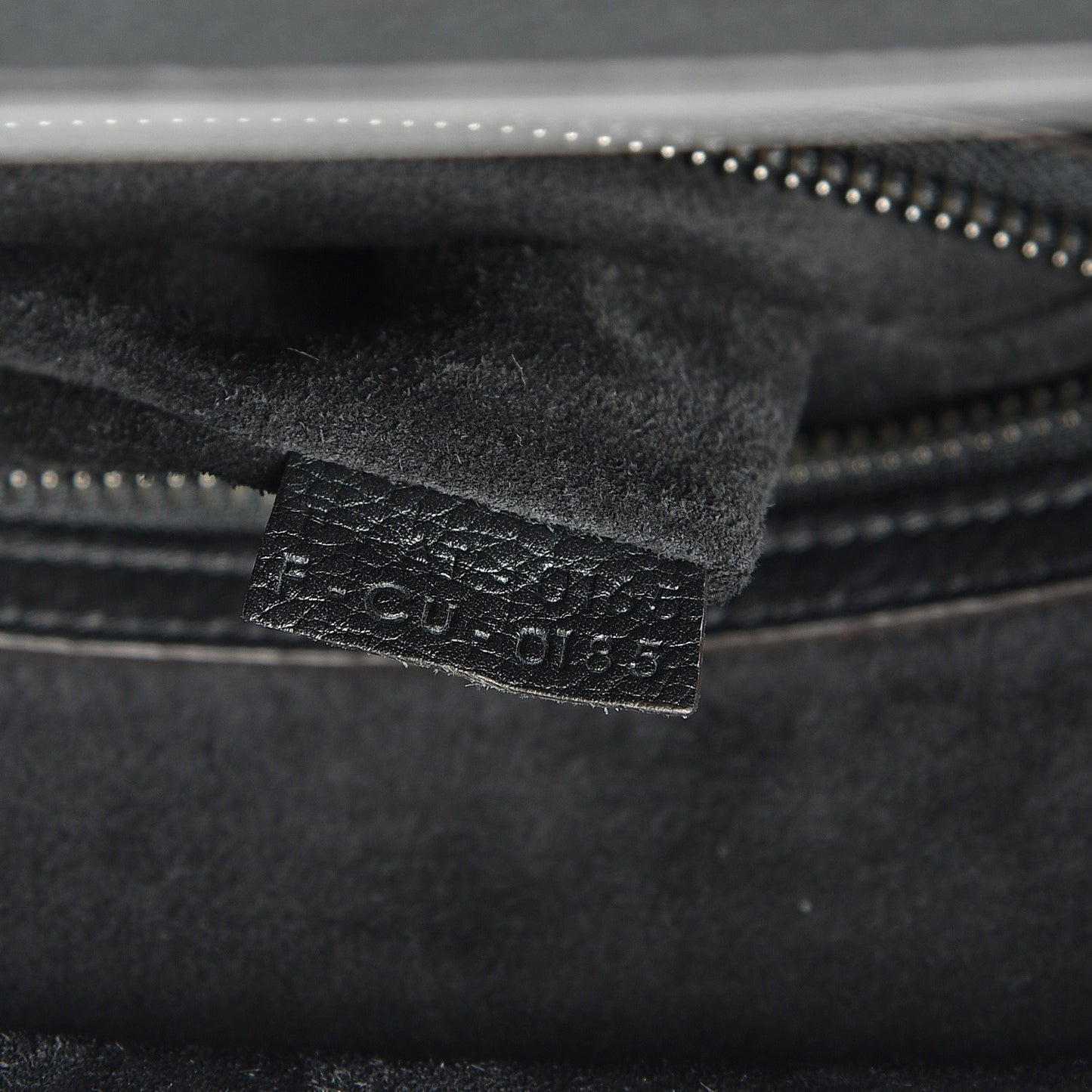 Drummed Calfskin Micro Luggage Black