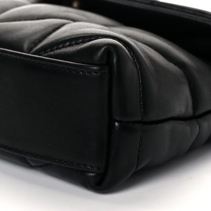 Saint Laurent Lambskin Monogram Loulou Puffer Pouch Clutch Black 10 of 12