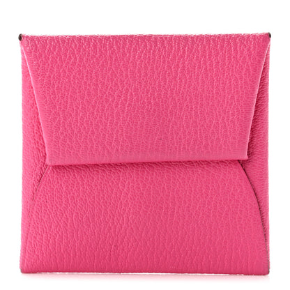 Hermes Chevre Mysore Bastia Coin Purse Rose Tyrien 1 of 7