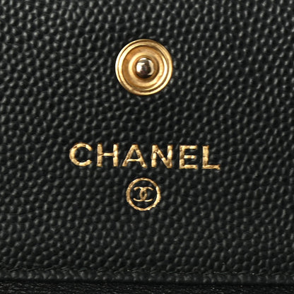 Chanel Caviar Quilted Compact Boy Wallet Black 7 of 13