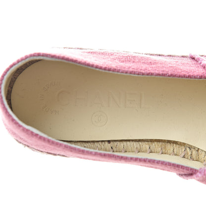 Balenciaga CHANEL Linen CC Espadrilles 37 Pink Black 9 of 9